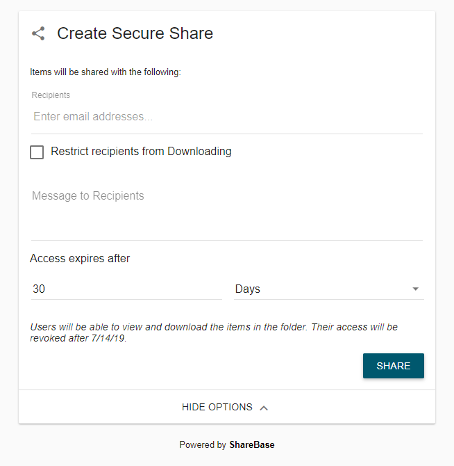 CreateSecureShareView